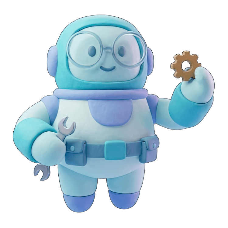 Funny 3D Robot Assistant