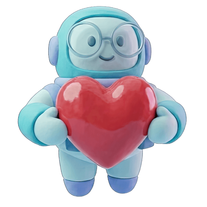 Robot holding a heart
